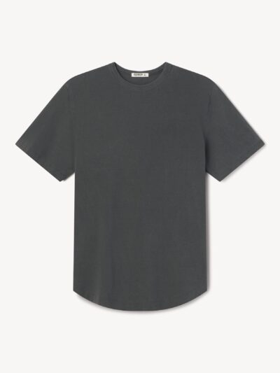 Coal Venice Wash Pima Curved Hem Tee