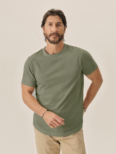 Pilot Sage Pima Curved Hem Tee