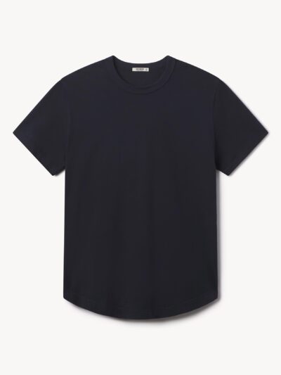 Dress Navy Pima Curved Hem Tee