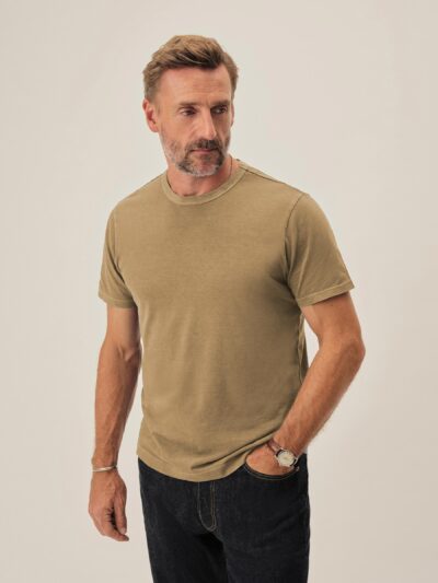 Stone Khaki Pima Classic Tee