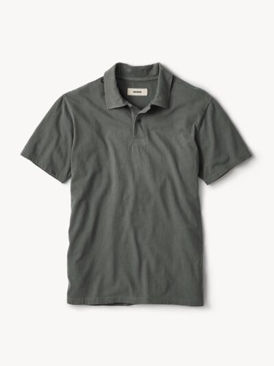 Vintage Black Sueded Cotton Polo