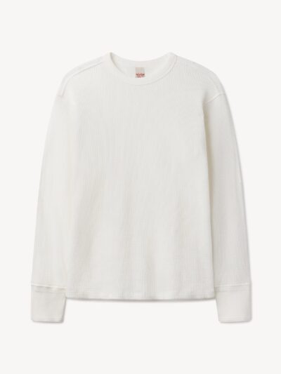 White Toughknit Thermal L/S Crew