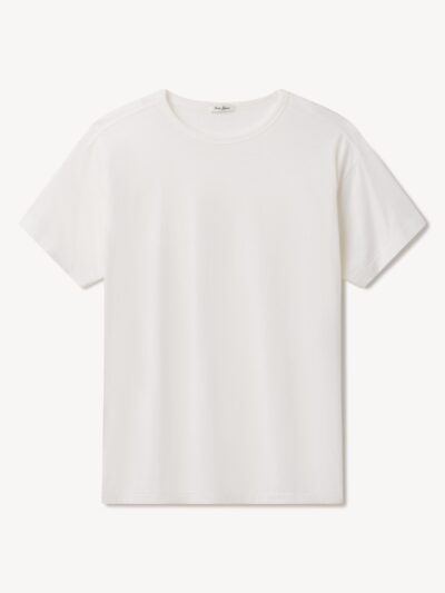 White Japanese Cool Cashmere Knit Tee