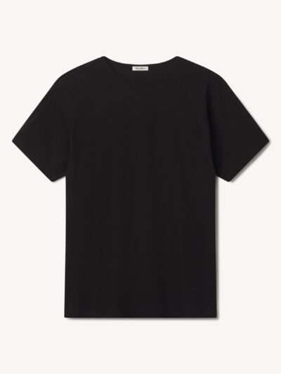 Black Japanese De-Luxe Cotton Linen Knit Tee