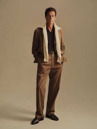 Walnut Pinstripe Lightweight Seersucker Romeo Pant