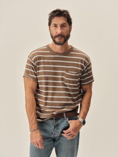 Dock Stripe Yuma Hemp Boxy Pocket Tee