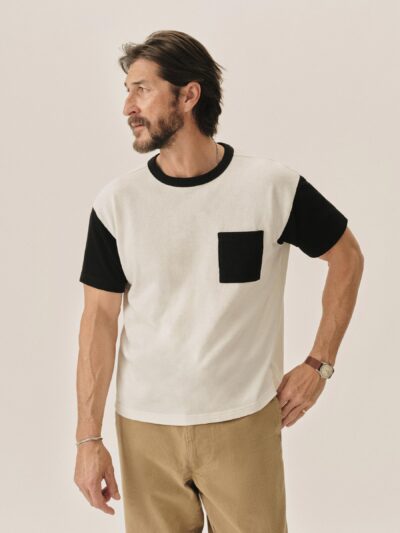 White / Black Field-Spec 90S Boxy Pocket Tee