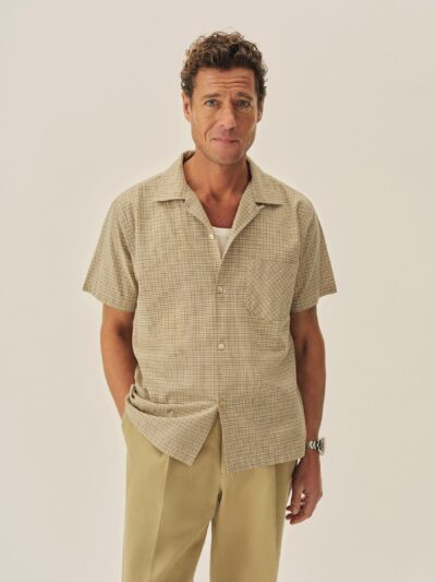 Wheat Field Plaid Wornwell S/S Camp Shirt