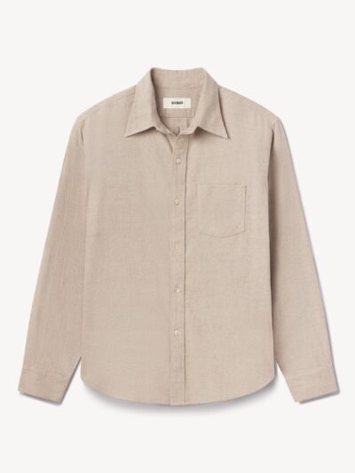 Oatmeal Heather Nailhead Pacific Twill Flannel Bd Shirt