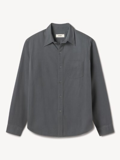 Klamath Blue Draped Twill One Pocket Shirt