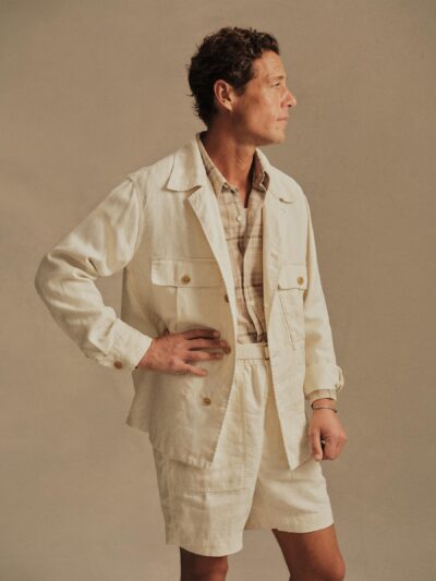 Natural Loomed Linen P-43 Fatigue Shirt