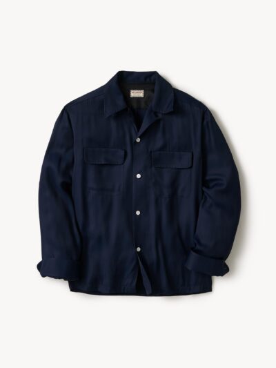Dark Navy Mcgregor Ls Rayon Camp Shirt