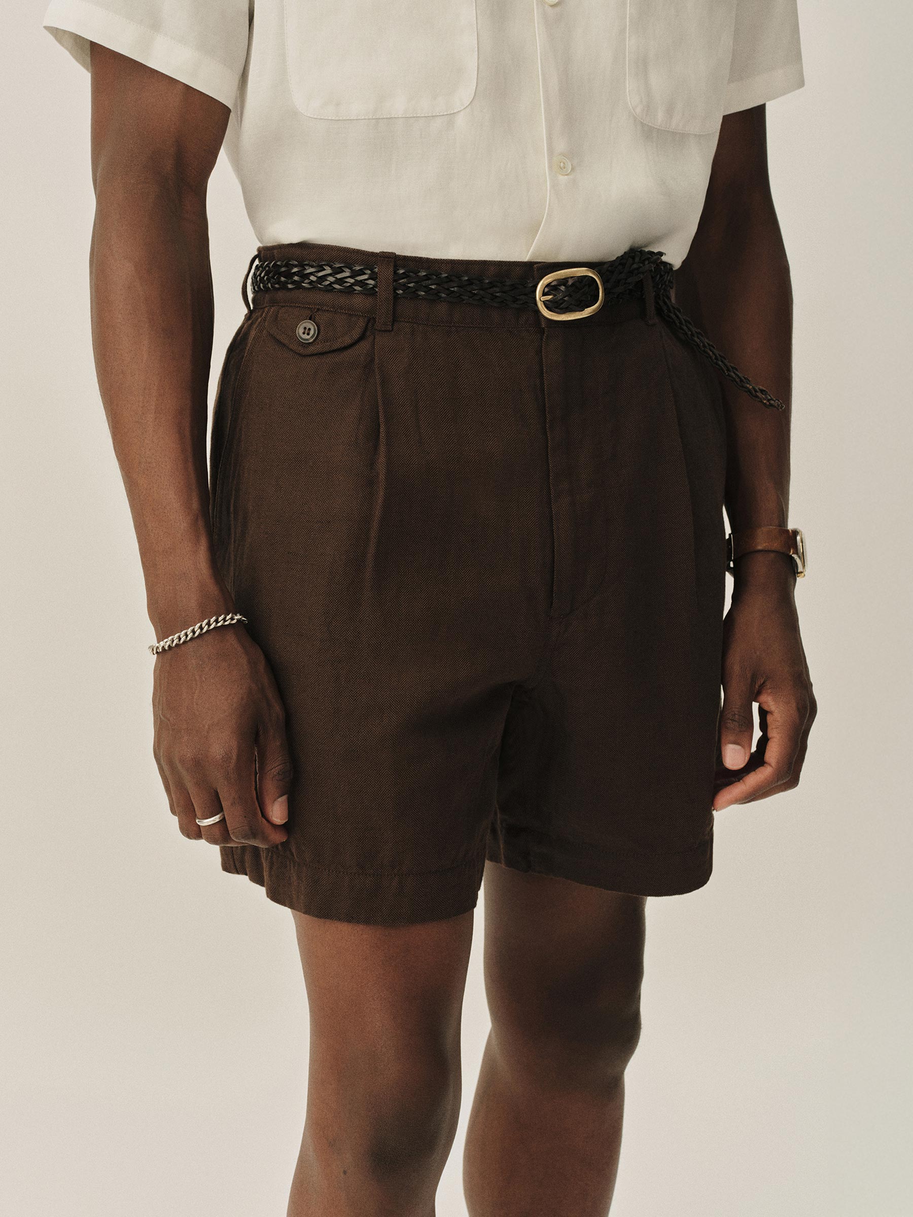 Brown HBT Capitola Linen Carry-On Larsen Short - Image 4
