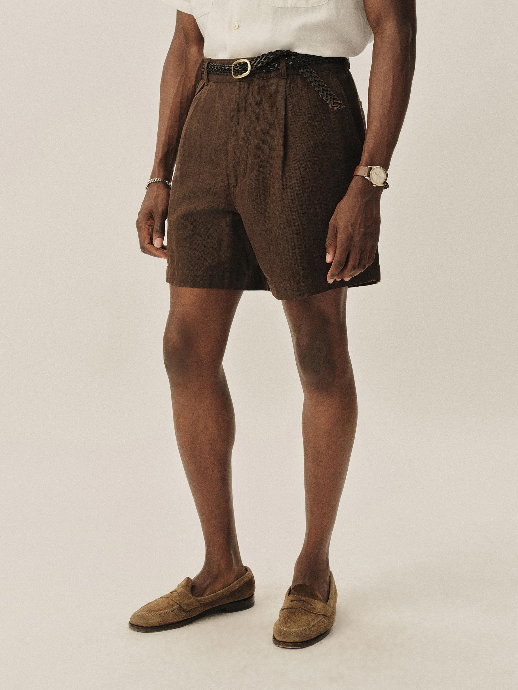 Brown HBT Capitola Linen Carry-On Larsen Short - Image 5
