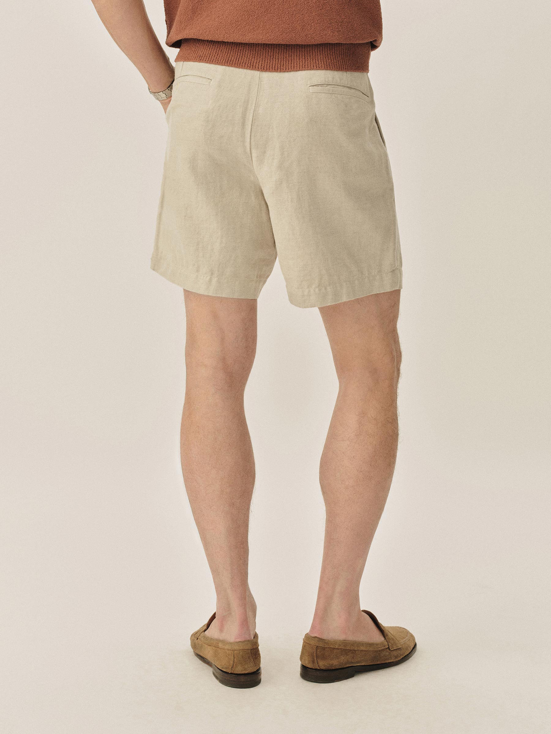 Seeded Natural HBT Capitola Linen Carry-On Larsen Short - Image 4