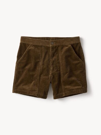 British Khaki Cord Beach Cruiser Short