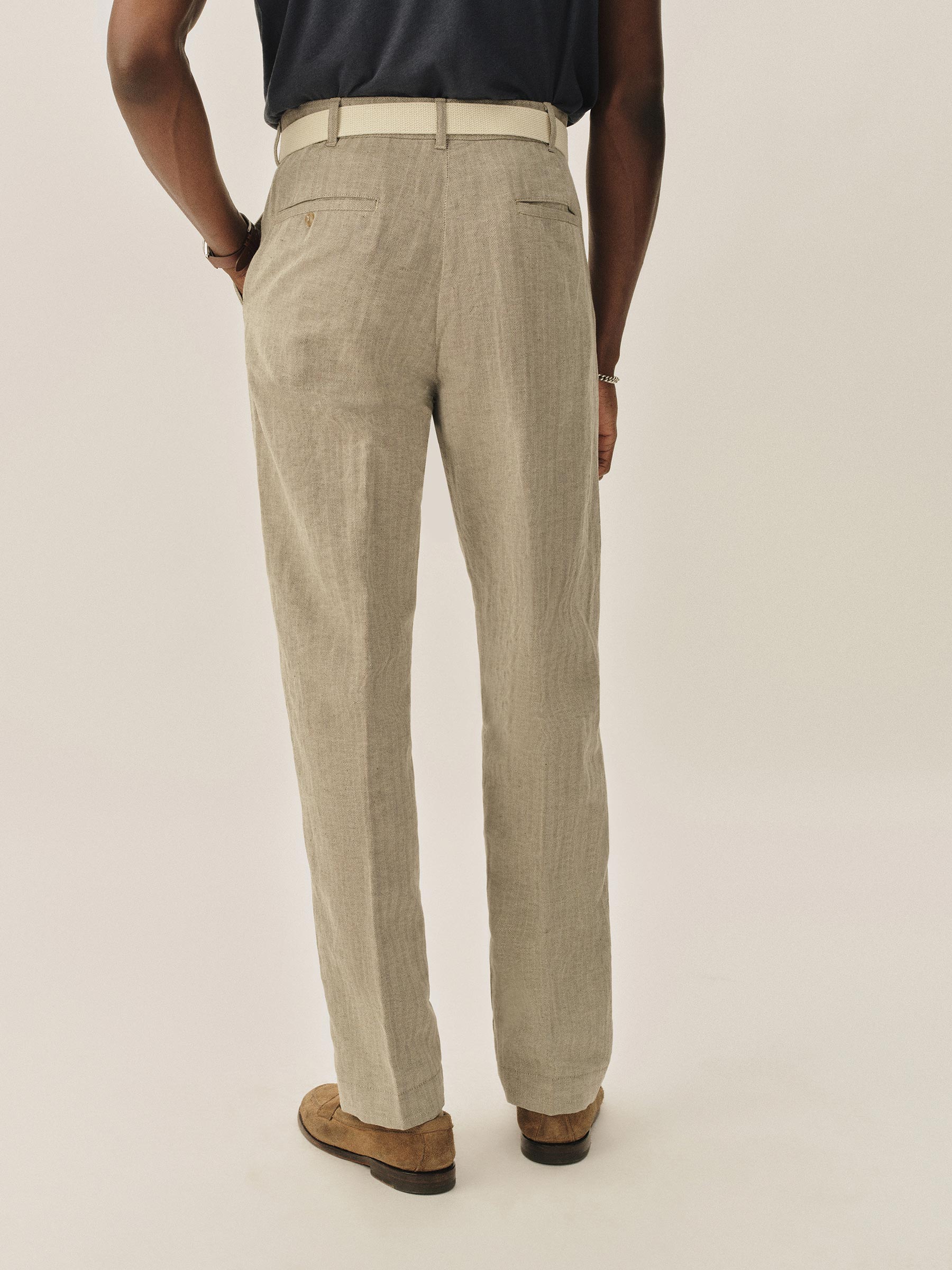 Natural / Grey HBT Capitola Linen Carry-On Ford Standard Pant - Image 4