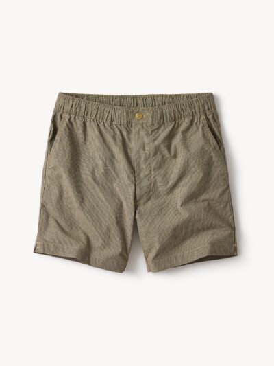 Khaki Minicheck 6" Deck Short