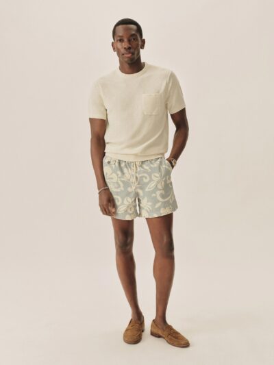 Maui Blue Floral Print Laguna Swim Short