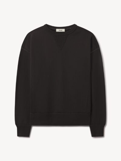 Black Sunfade Welterweight Double V Crew Sweatshirt