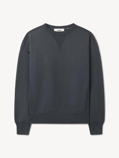 Navy Sunfade Welterweight Double V Crew Sweatshirt