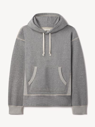 Two Tone Heather Grey Welterweight Hooded Sweatshirt