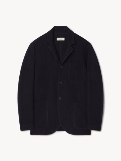 Navy Felted Chore Coat