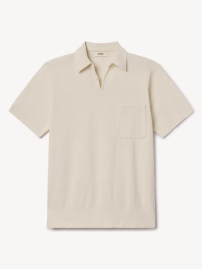 Ivory Cotton Loop Terry Polo