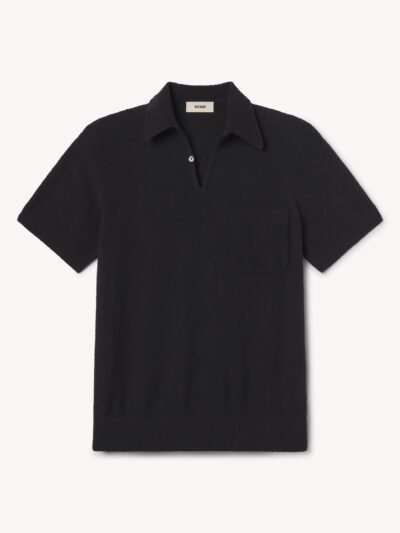 Dry Navy Cotton Loop Terry Polo