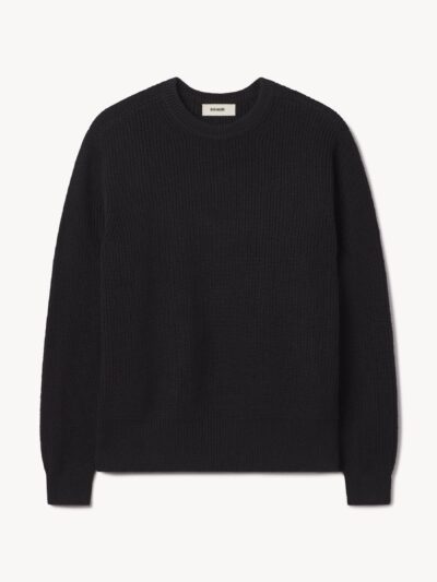 Black Seafarer Cotton Rib Crew