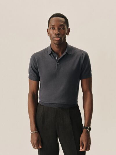 Faded Indigo Como Cashmere Polo