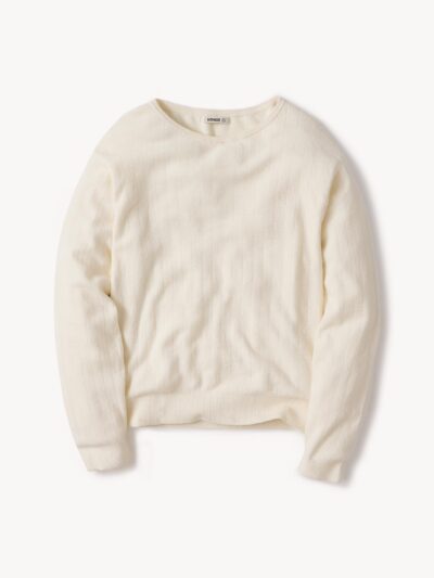 White Yuma Rib L/S Crew