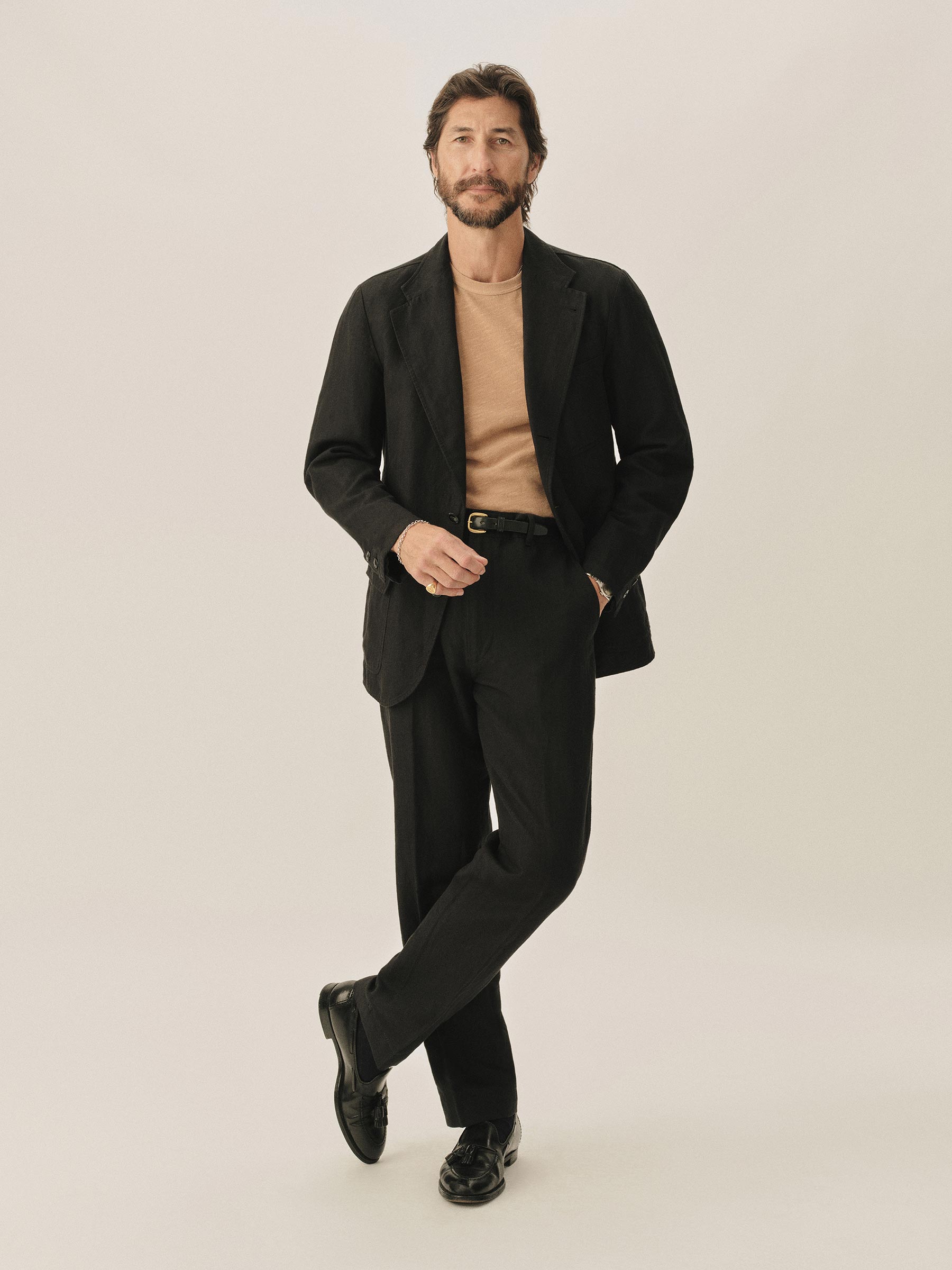 Black Capitola Linen Carry-On Jacket - Image 5