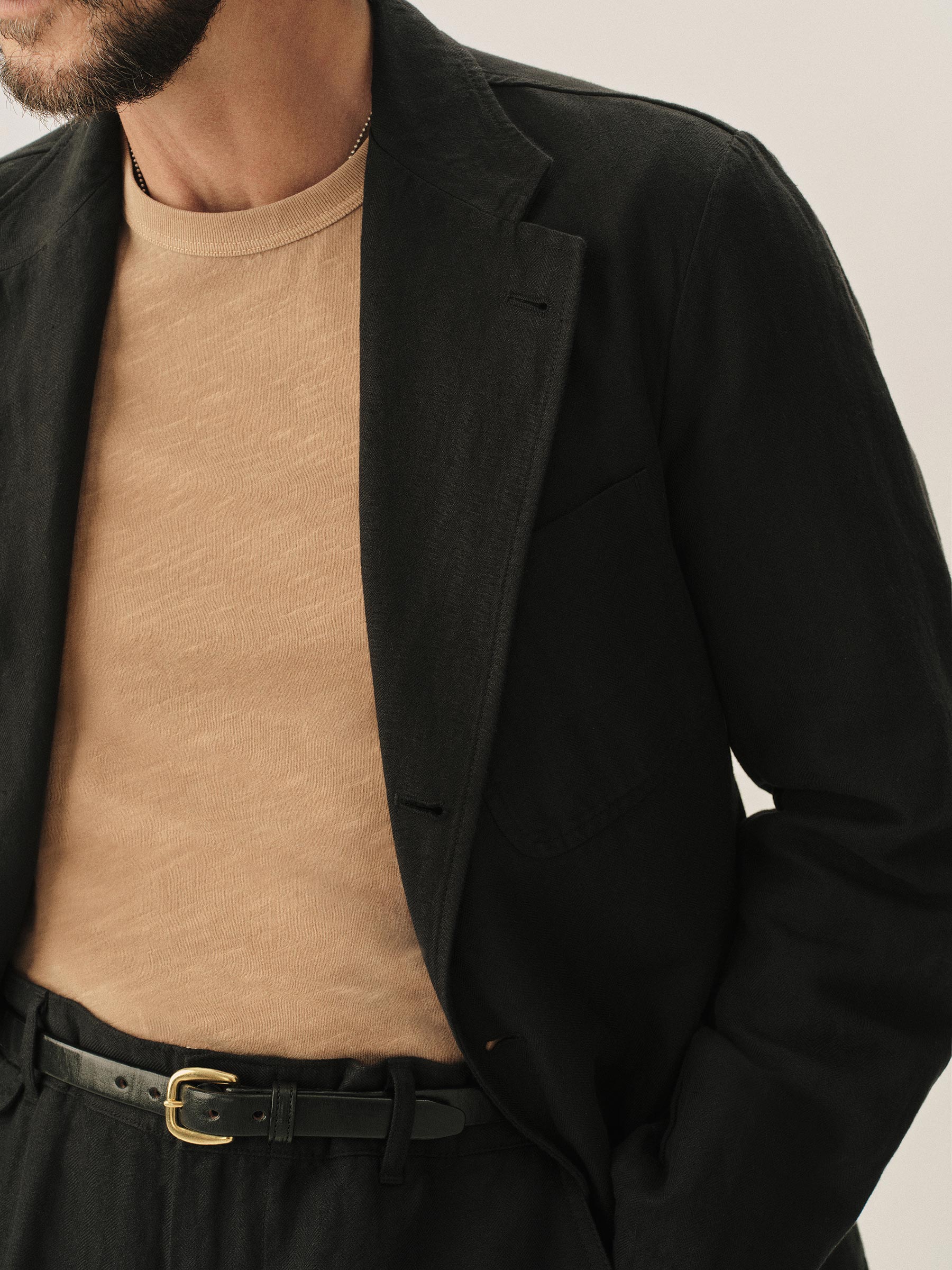 Black Capitola Linen Carry-On Jacket - Image 7