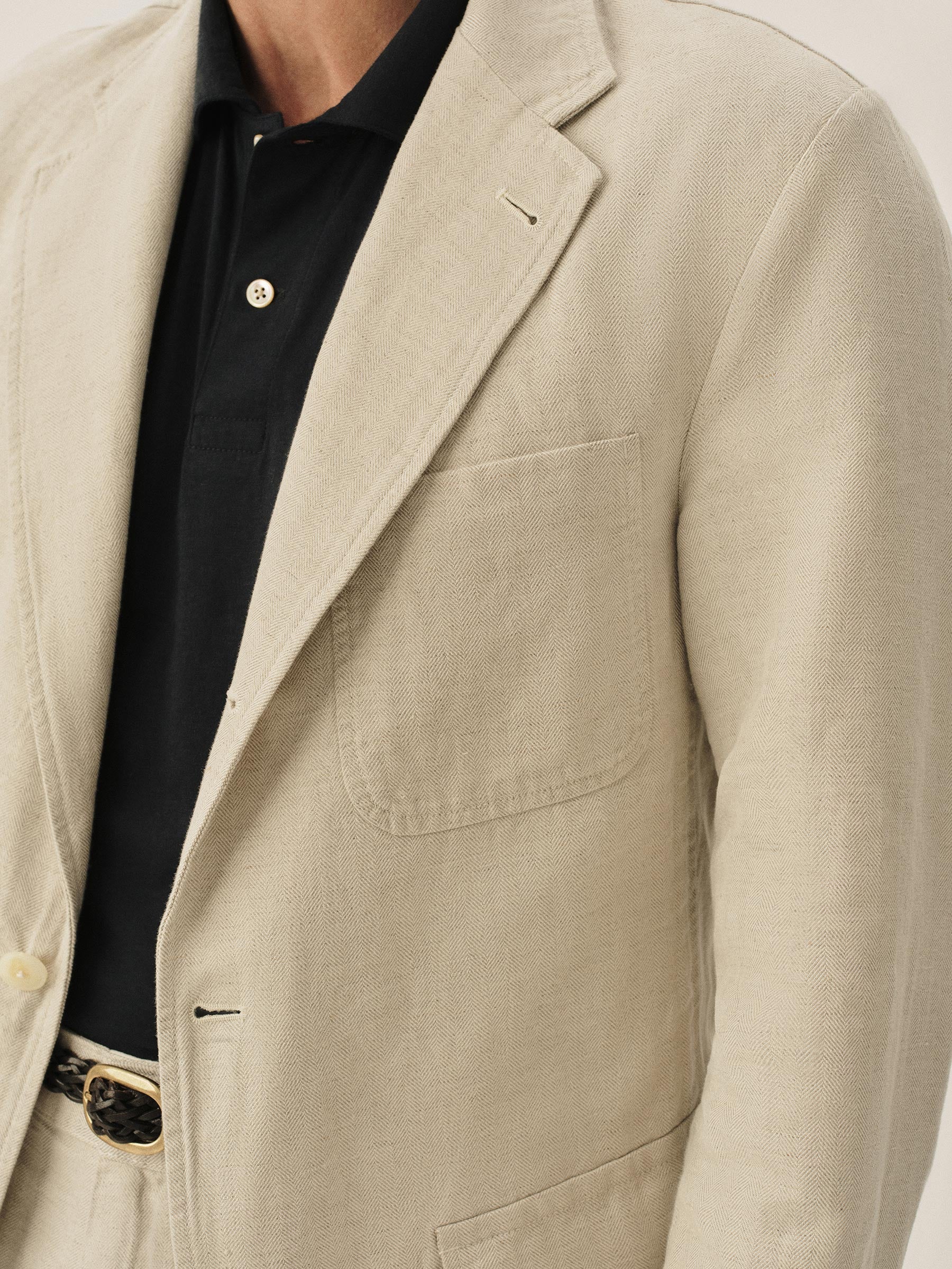 Seeded Natural HBT Capitola Linen Carry-On Jacket - Image 7