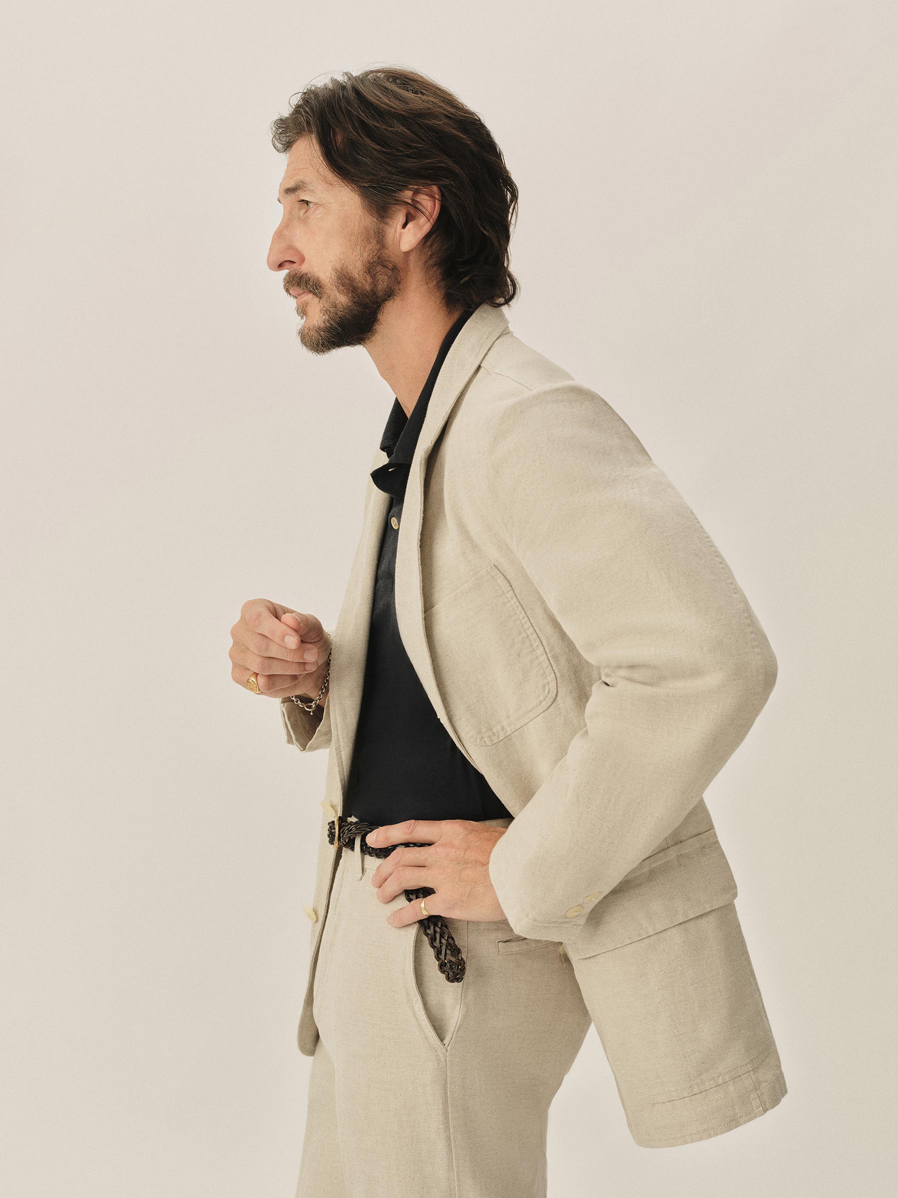 Seeded Natural HBT Capitola Linen Carry-On Jacket - Image 8