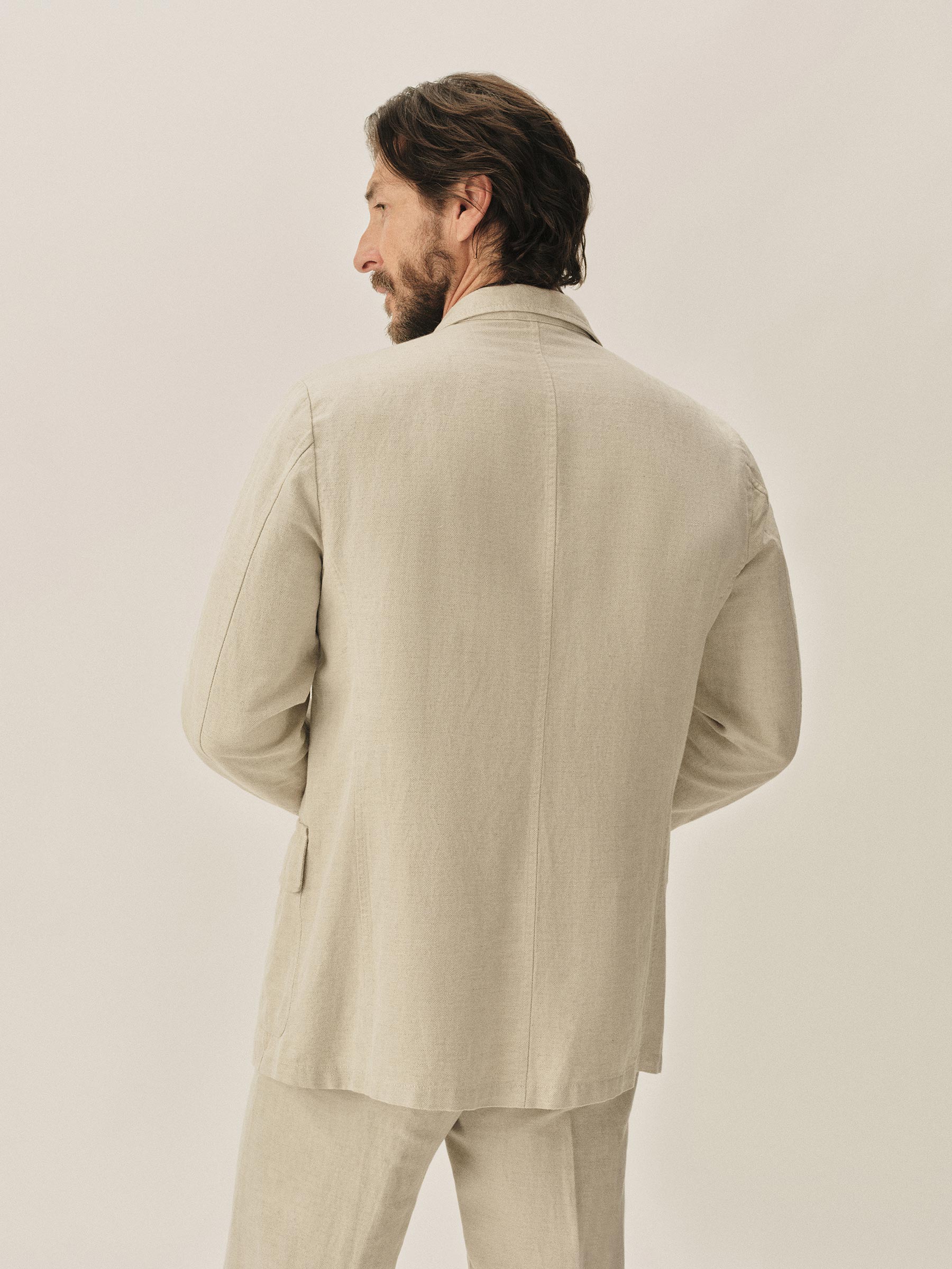 Seeded Natural HBT Capitola Linen Carry-On Jacket - Image 9