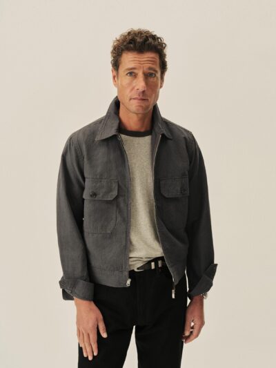 Gunmetal Seersucker Station Jacket