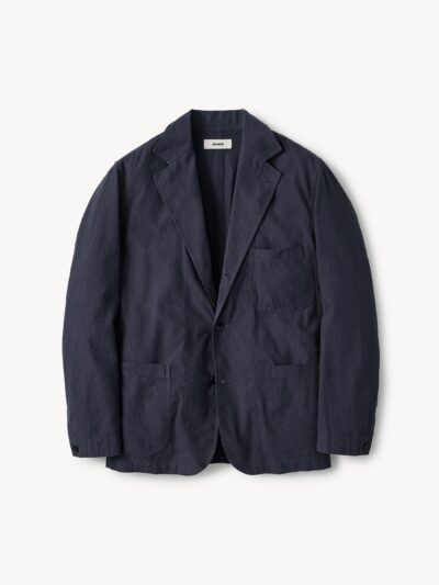 Washed Navy Chateau Cotton Linen Carry-On Jacket