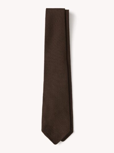 Olive Drab Italian Silk Grenadine Tie
