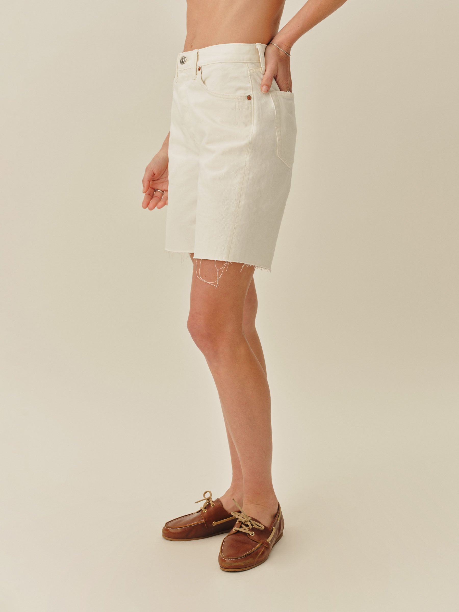 Vintage Natural Off Duty Cut-Off Short - Image 3