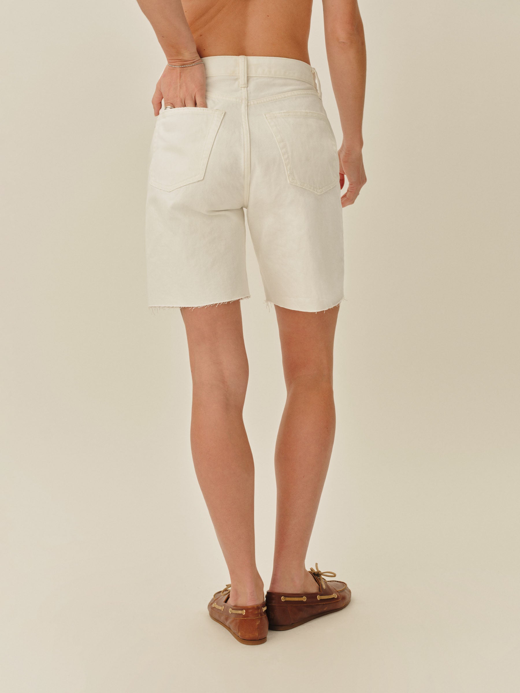 Vintage Natural Off Duty Cut-Off Short - Image 4