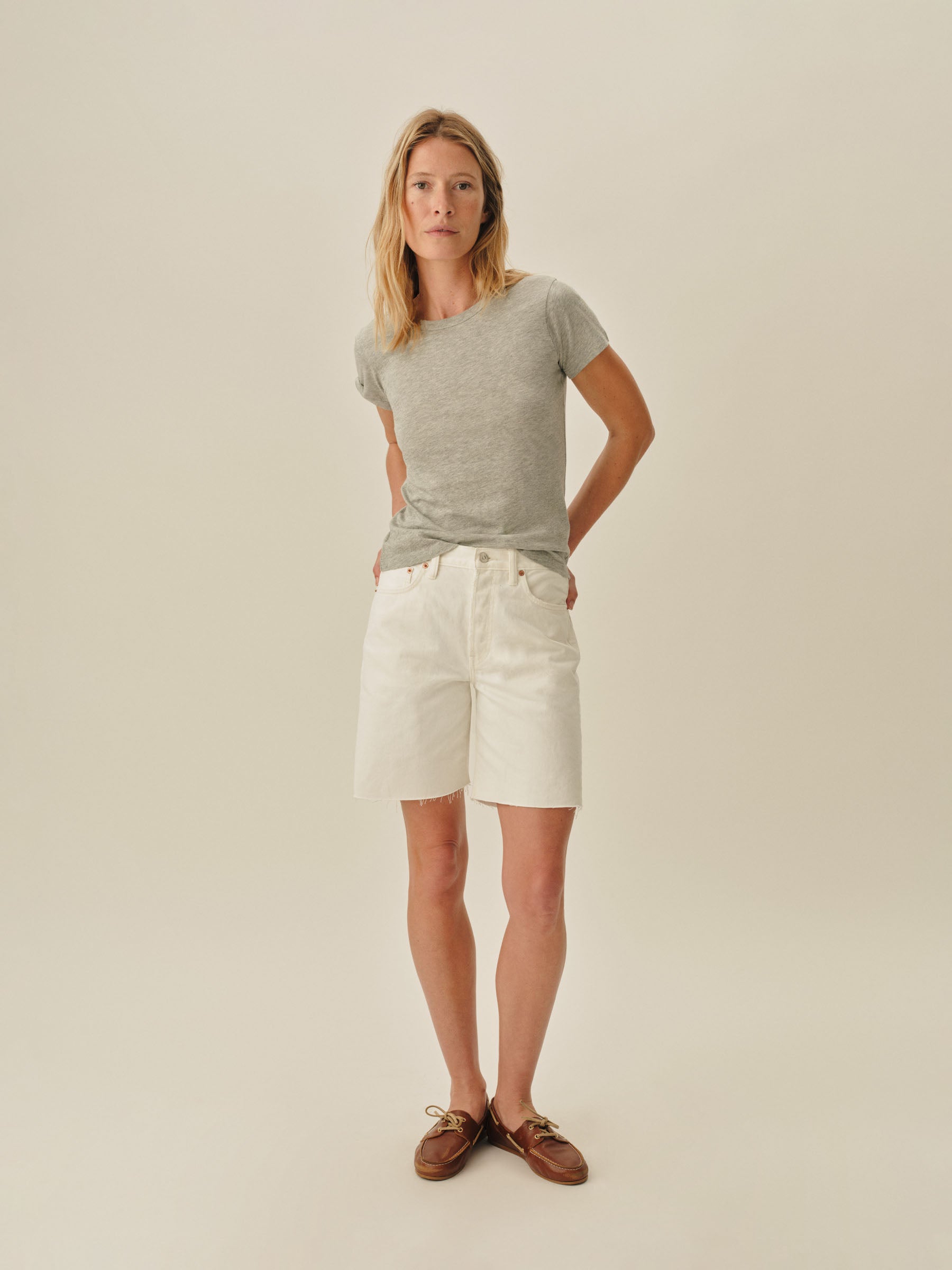 Vintage Natural Off Duty Cut-Off Short