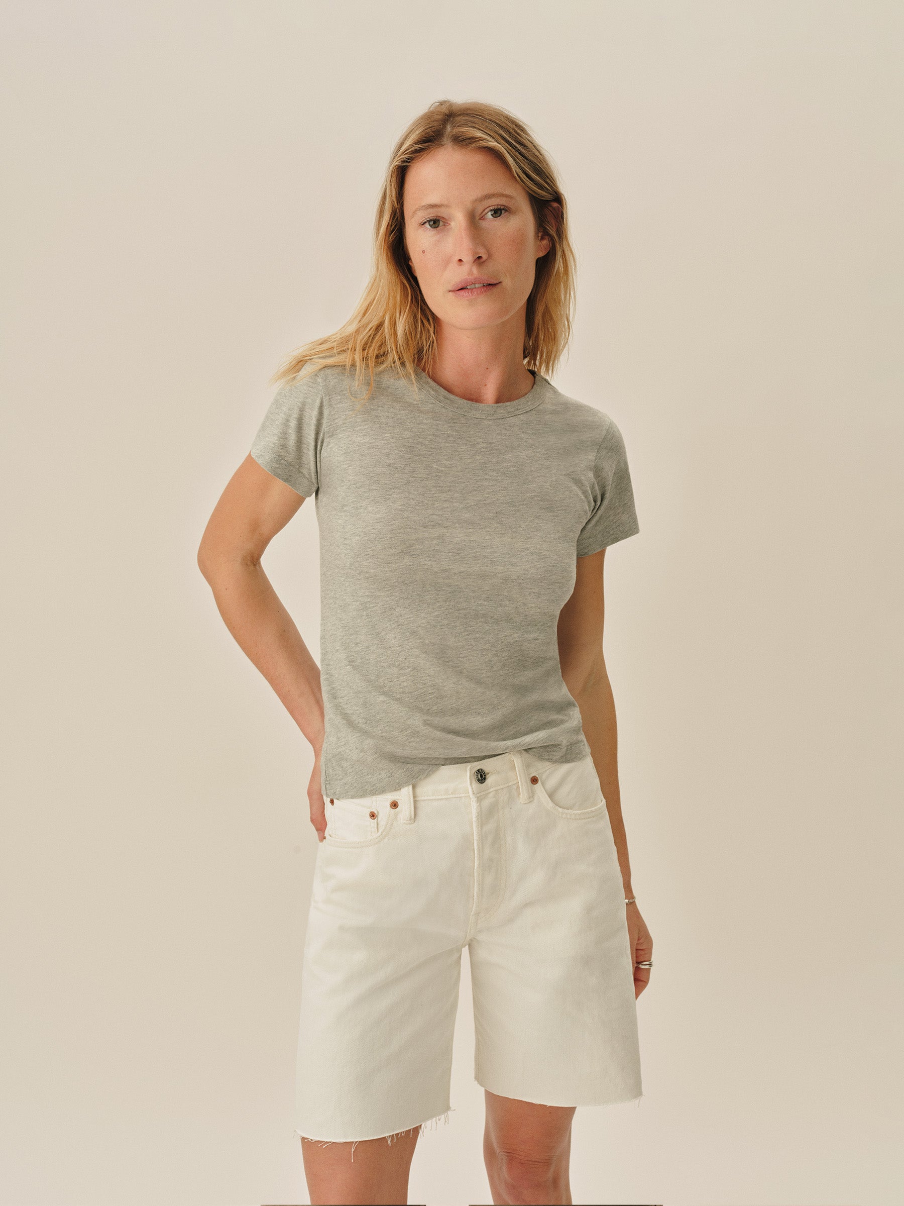 Graphite Pima Slim Crew - Image 2