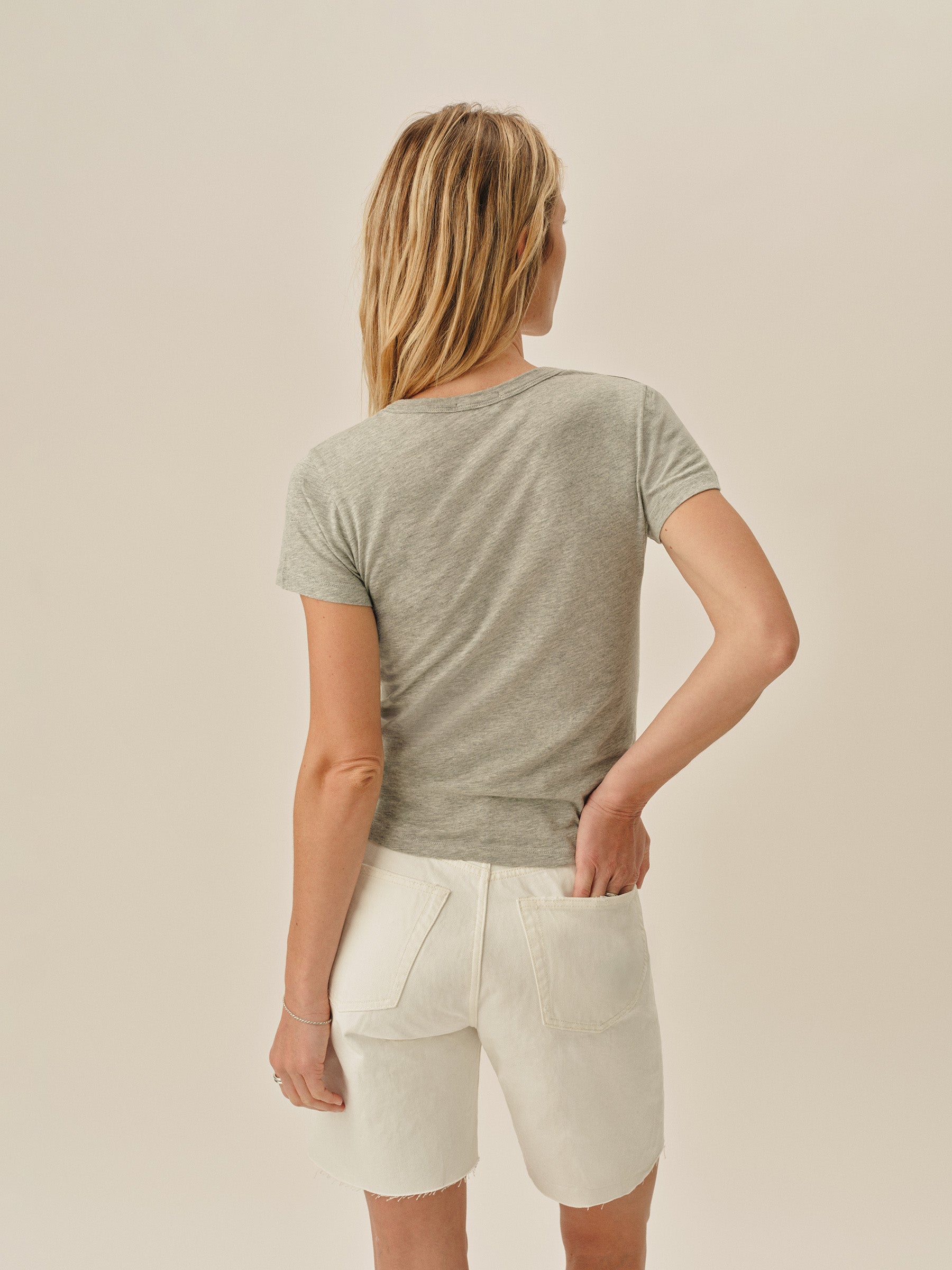 Graphite Pima Slim Crew - Image 4