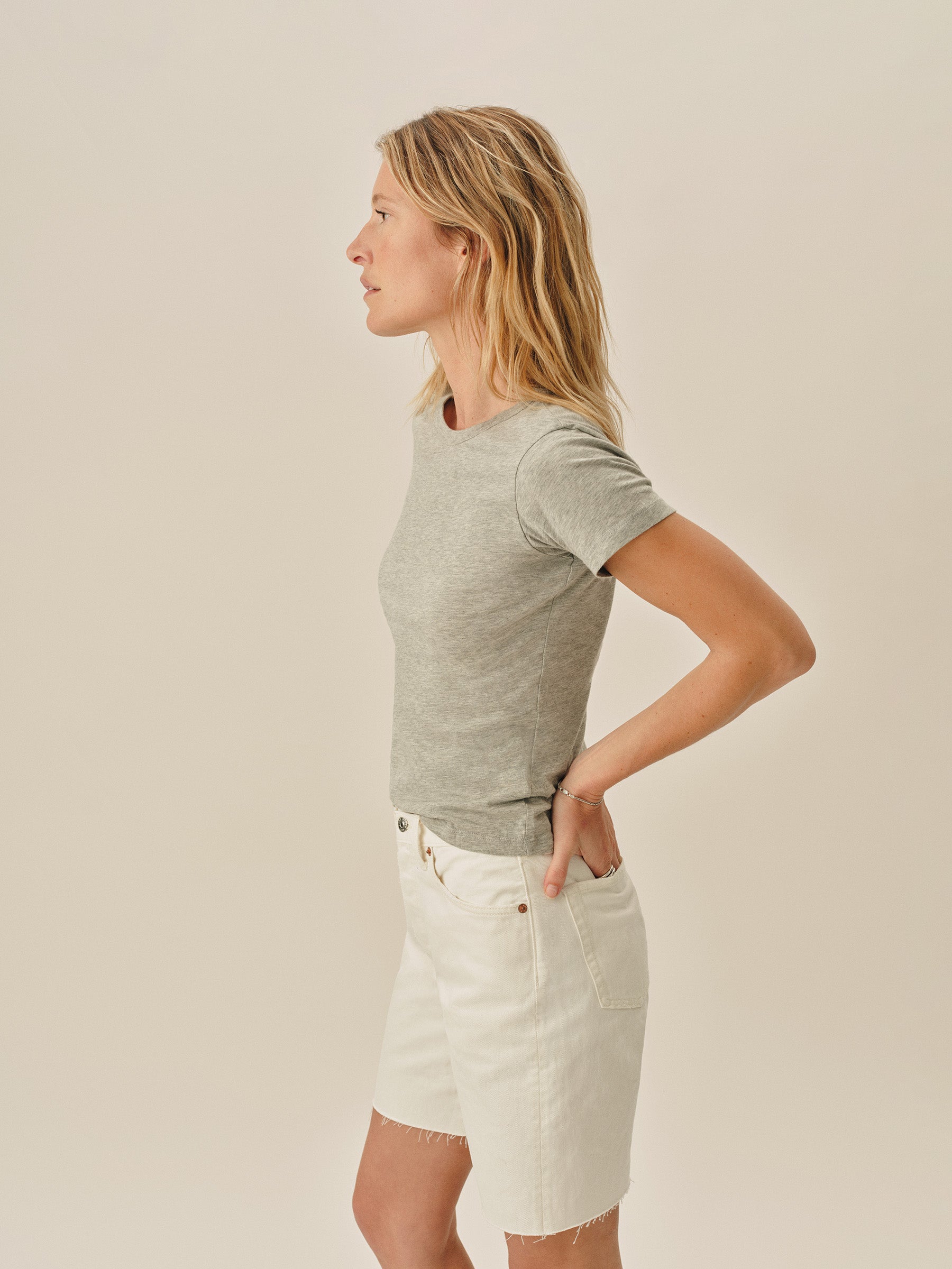 Graphite Pima Slim Crew - Image 3