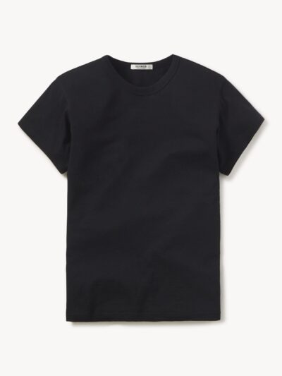 Black Pima Slim Crew