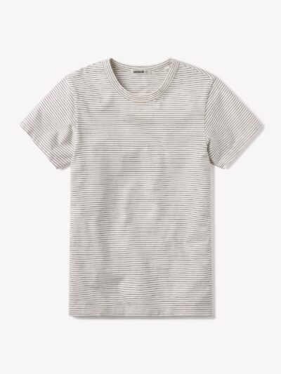 Natural/Black Seaport Stripe Slim Crew