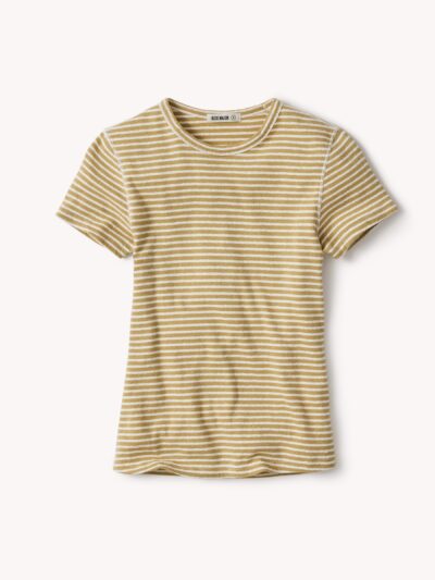 Natural / Tea Stripe Heirloom Rib S/S Tee