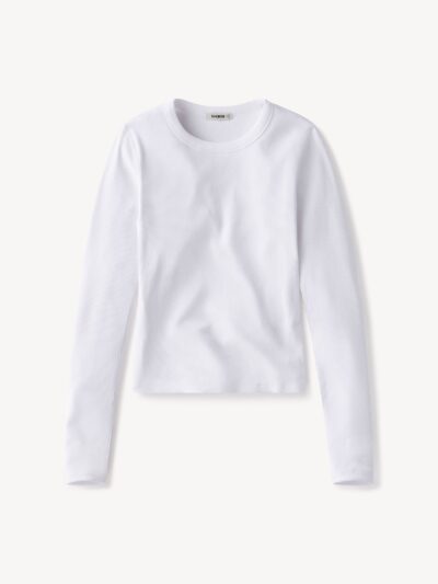 White Surplus Rib L/S Crew